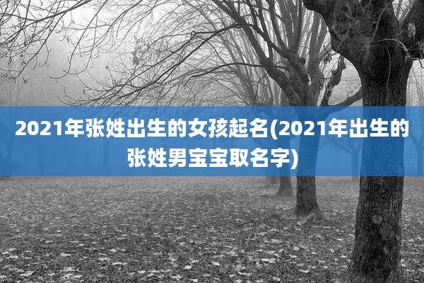 2021年张姓出生的女孩起名(2021年出生的张姓男宝宝取名字)