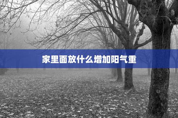 家里面放什么增加阳气重