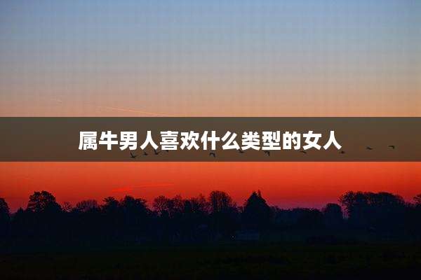 属牛男人喜欢什么类型的女人