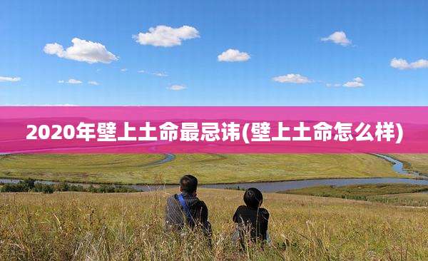 2020年壁上土命最忌讳(壁上土命怎么样)