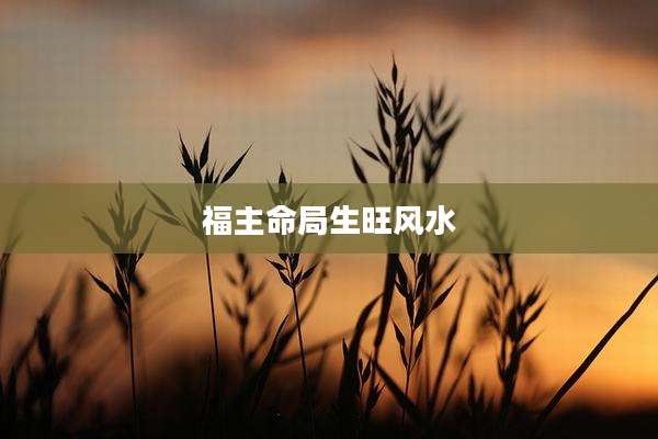 福主命局生旺风水