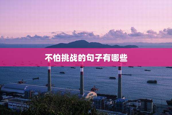 不怕挑战的句子有哪些