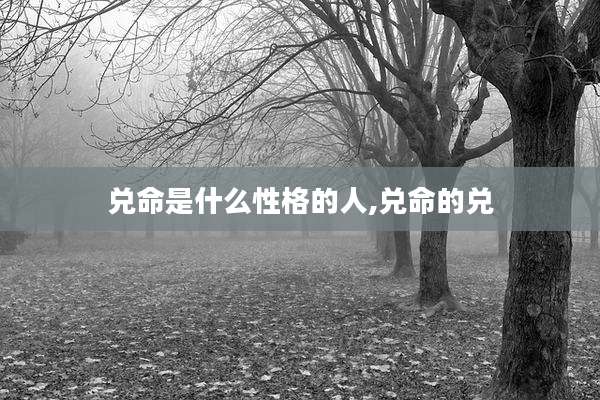 兑命是什么性格的人,兑命的兑