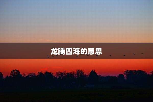 龙腾四海的意思