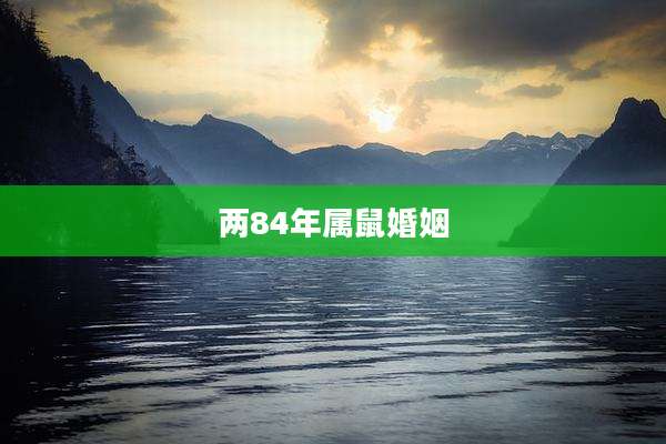 两84年属鼠婚姻