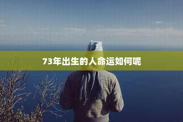 73年出生的人命运如何呢