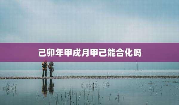 己卯年甲戌月甲己能合化吗