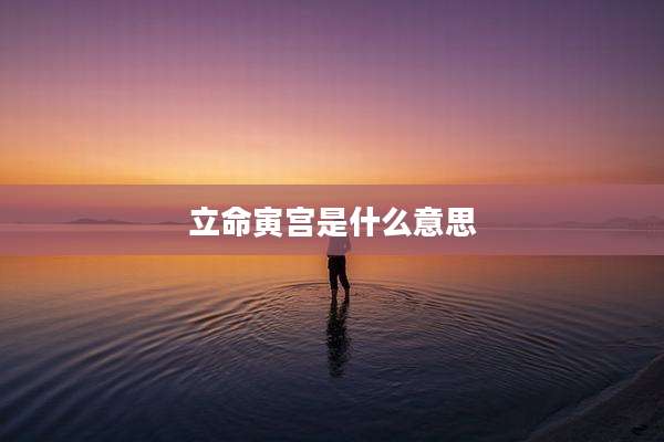 立命寅宫是什么意思