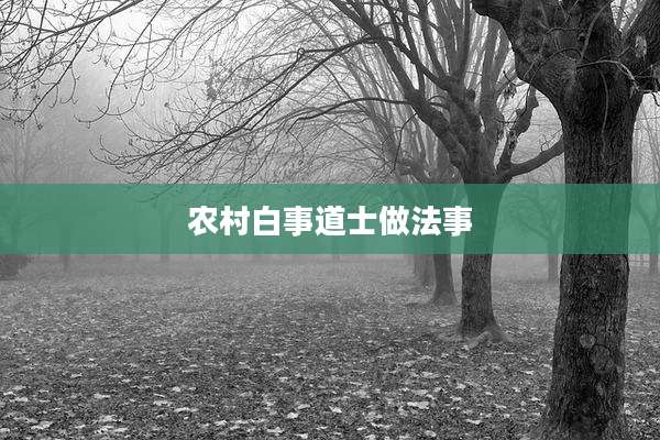 农村白事道士做法事