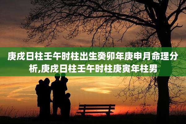 庚戌日柱壬午时柱出生癸卯年庚申月命理分析,庚戌日柱壬午时柱庚寅年柱男