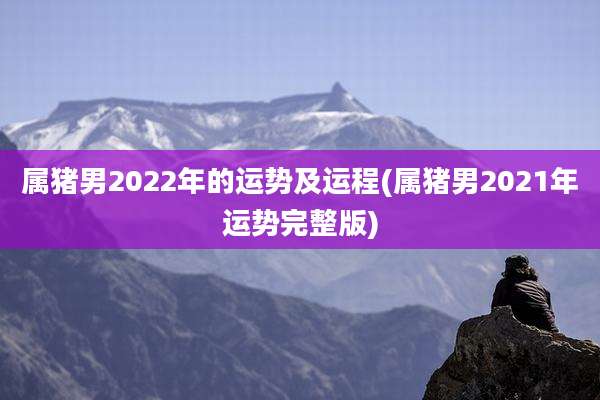 属猪男2022年的运势及运程(属猪男2021年运势完整版)