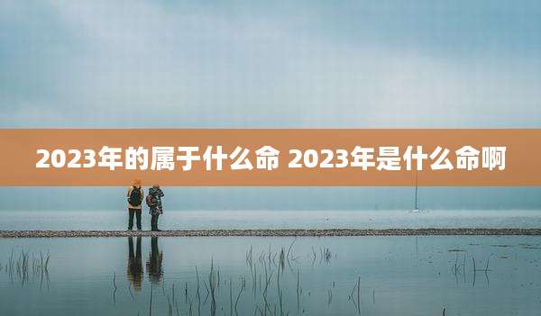 2023年的属于什么命 2023年是什么命啊