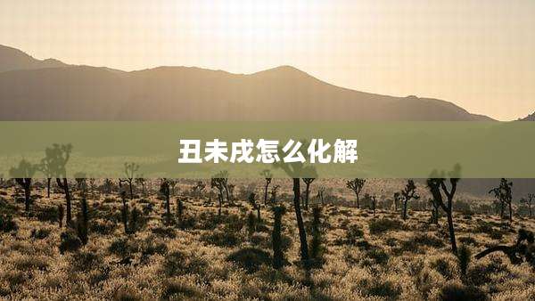 丑未戌怎么化解