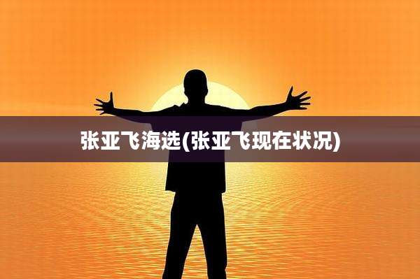 张亚飞海选(张亚飞现在状况)