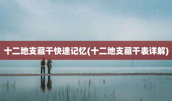 十二地支藏干快速记忆(十二地支藏干表详解)