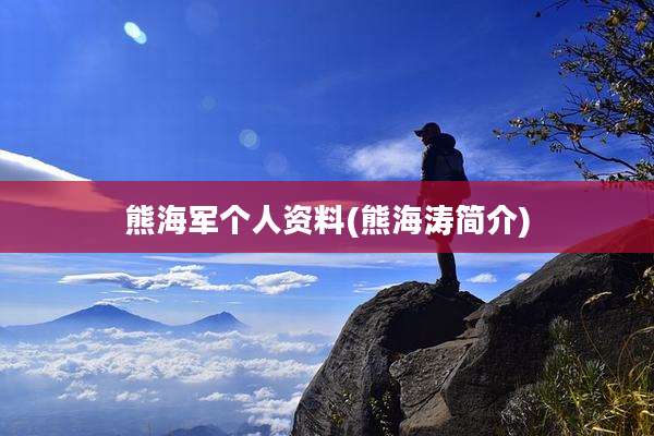 熊海军个人资料(熊海涛简介)