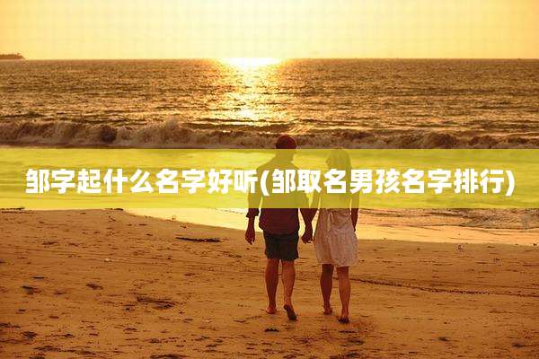 邹字起什么名字好听(邹取名男孩名字排行)