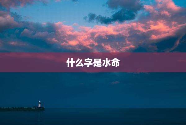 什么字是水命