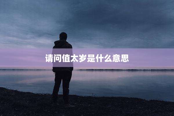 请问值太岁是什么意思