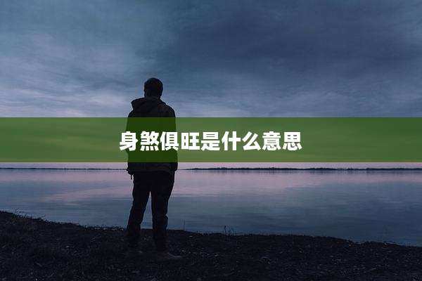 身煞俱旺是什么意思