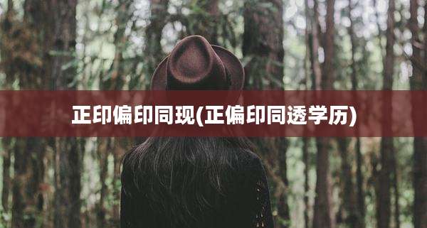 正印偏印同现(正偏印同透学历)
