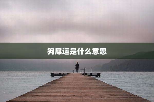 狗屎运是什么意思