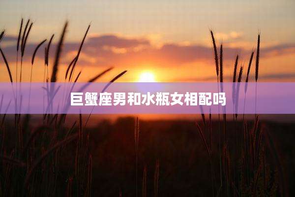 巨蟹座男和水瓶女相配吗