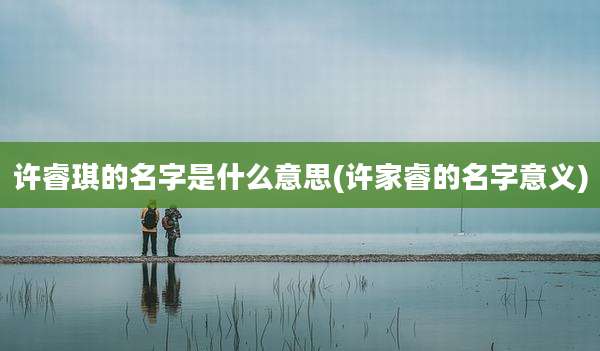 许睿琪的名字是什么意思(许家睿的名字意义)
