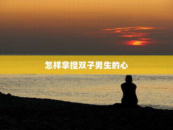 怎样拿捏双子男生的心