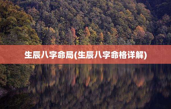 生辰八字命局(生辰八字命格详解)