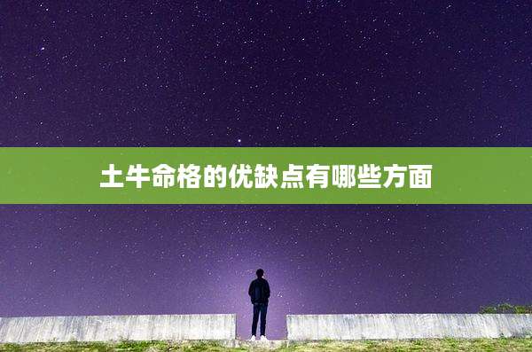 土牛命格的优缺点有哪些方面