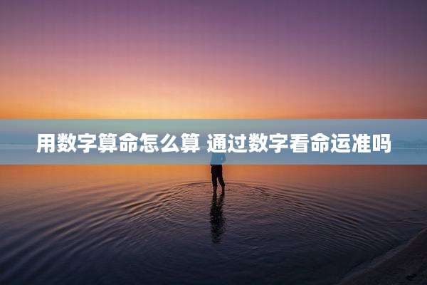 用数字算命怎么算 通过数字看命运准吗