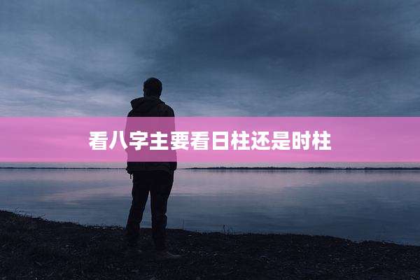 看八字主要看日柱还是时柱
