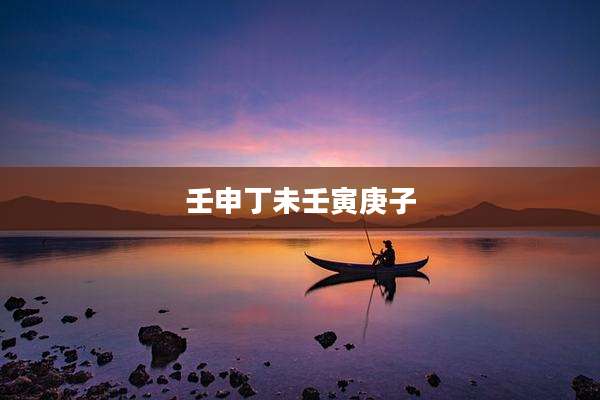 壬申丁未壬寅庚子