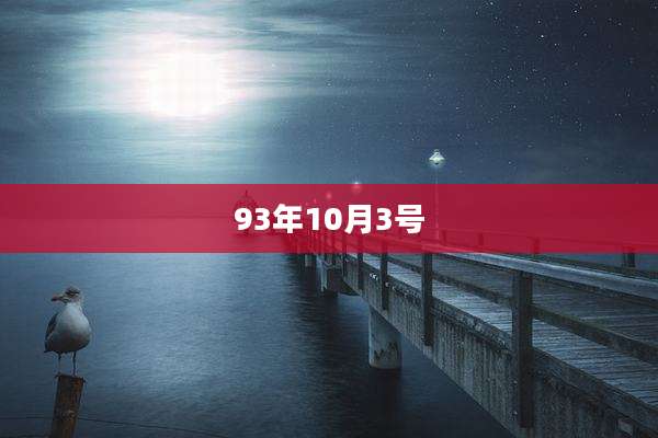 93年10月3号