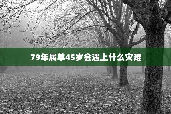 79年属羊45岁会遇上什么灾难