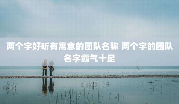 两个字好听有寓意的团队名称 两个字的团队名字霸气十足
