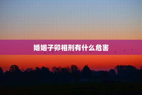 婚姻子卯相刑有什么危害