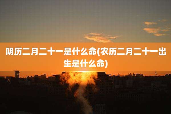 阴历二月二十一是什么命(农历二月二十一出生是什么命)