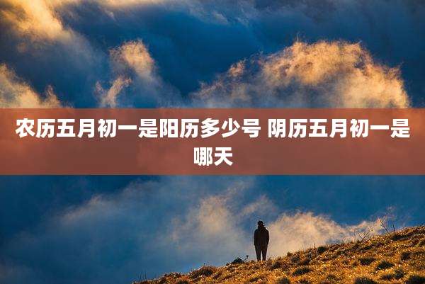 农历五月初一是阳历多少号 阴历五月初一是哪天