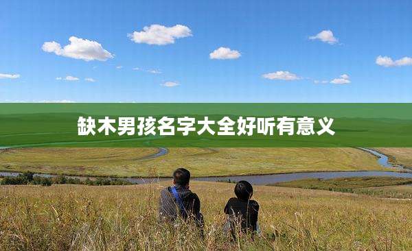 缺木男孩名字大全好听有意义