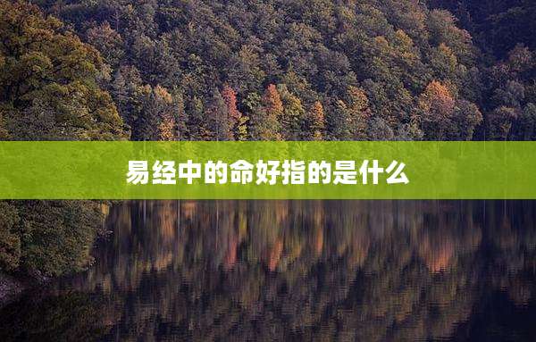 易经中的命好指的是什么