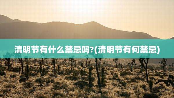 清明节有什么禁忌吗?(清明节有何禁忌)
