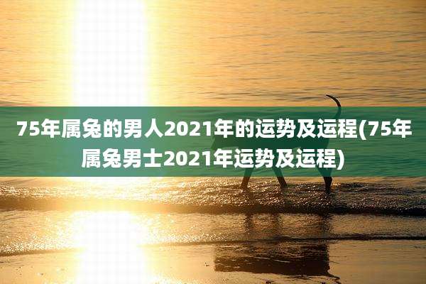 75年属兔的男人2021年的运势及运程(75年属兔男士2021年运势及运程)