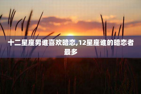 十二星座男谁喜欢暗恋,12星座谁的暗恋者最多