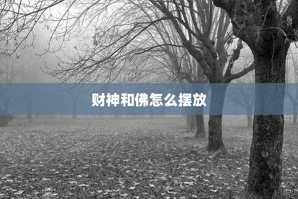 财神和佛怎么摆放
