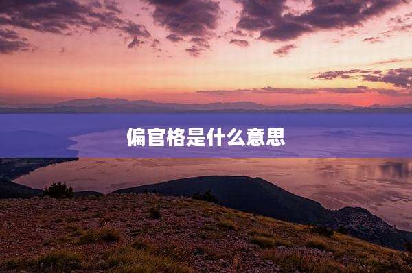 偏官格是什么意思