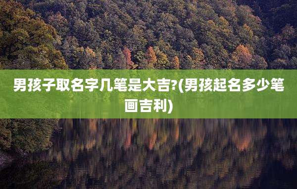 男孩子取名字几笔是大吉?(男孩起名多少笔画吉利)