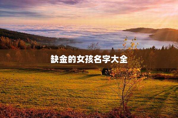 缺金的女孩名字大全