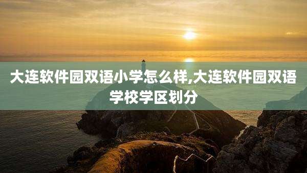 大连软件园双语小学怎么样,大连软件园双语学校学区划分